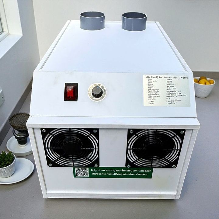 Máy phun sương siêu âm tạo ẩm công nghiệp Vinacool V1500 – Giải pháp tạo ẩm hiệu quả, tiết kiệm cho