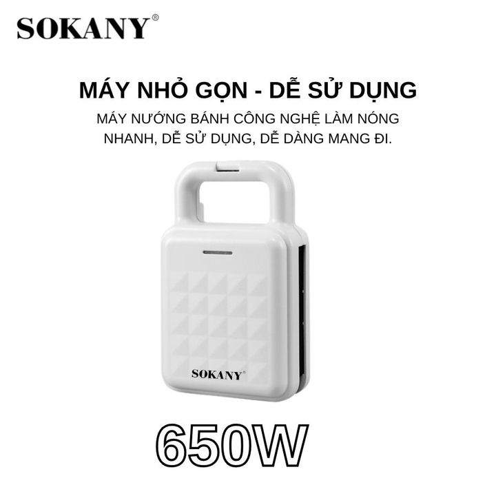 Máy Nướng Bánh Mì Máy Kẹp Bánh Mì Sandwich SOKANY SKN-13812