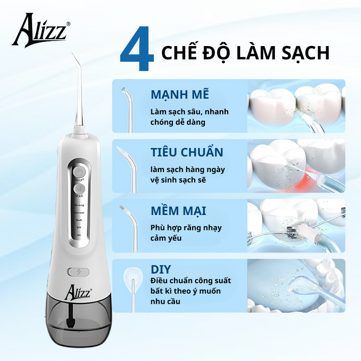 Tăm nước cầm tay 4 chế độ ALIZZ AL-14235