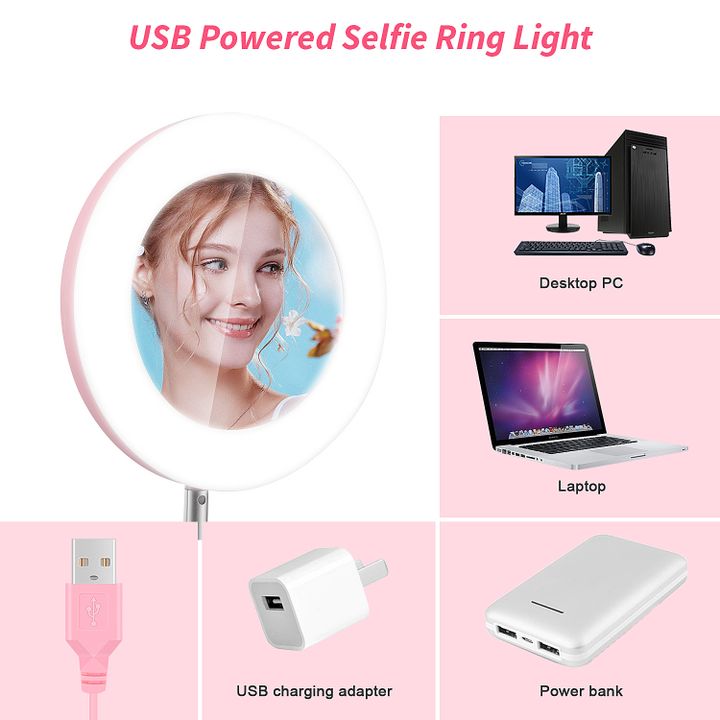 Đèn livestream G3 có gương và bàn trang điểm