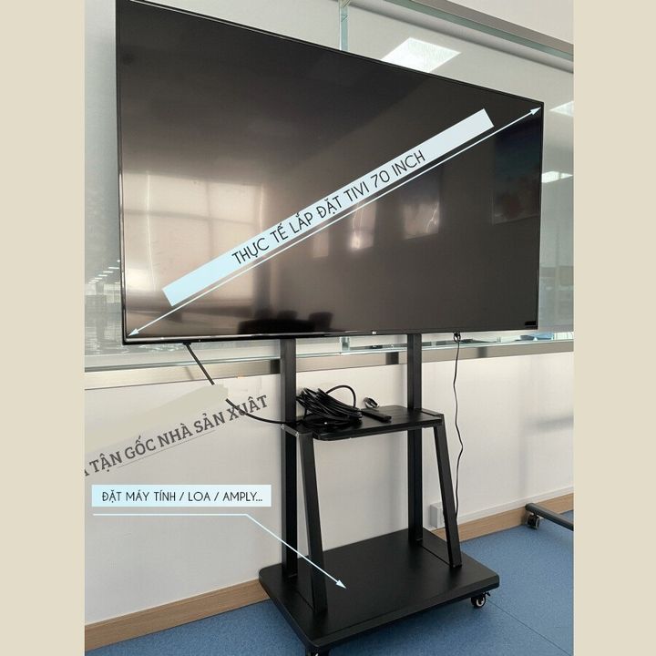 Kệ treo tivi di động NB 1700 ( từ 32 đến 65 inch) có bánh xe di chuyển