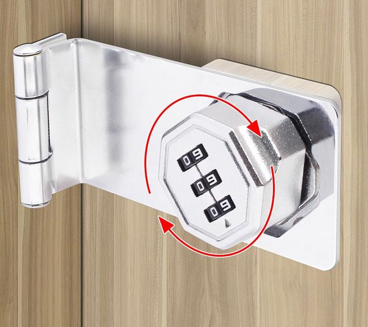 Chốt Cửa Lật Khóa Số Góc 90 Độ An Toàn, Tiện Lợi