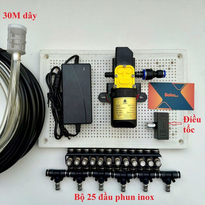 Hệ thống bộ phun sương 25 béc bơm OM1521