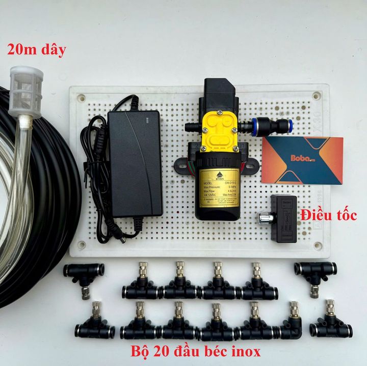 Hệ thống bộ phun sương 20 béc bơm OM1521