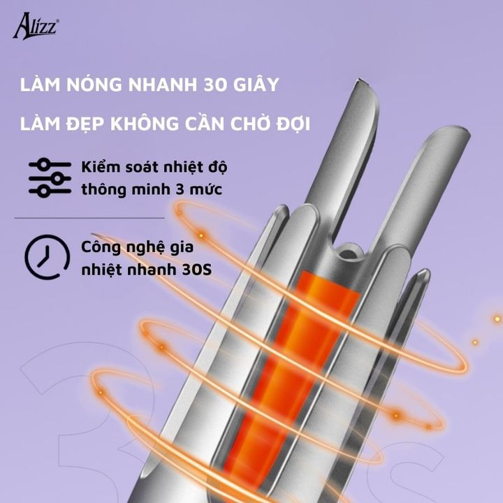 Máy Uốn Tóc Tự Động Không Dây Trục 32mm AL-14545
