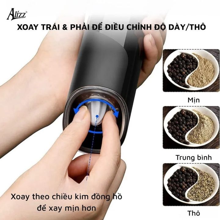 Máy xay tiêu đầu nhọn ALIZZ AL-14498 – tiện lợi