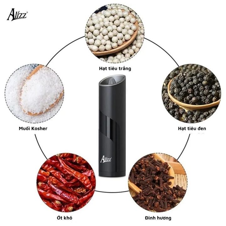 Máy xay tiêu đầu nhọn ALIZZ AL-14498 – tiện lợi