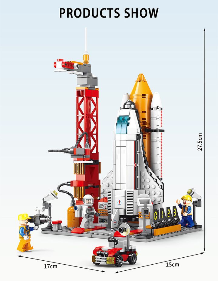 Lego tên lửa tàu vũ trụ không gian cho bé trai