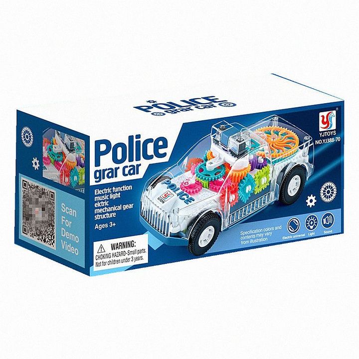 Xe Đồ Chơi Ô Tô Cảnh Sát Trong Suốt Police Car