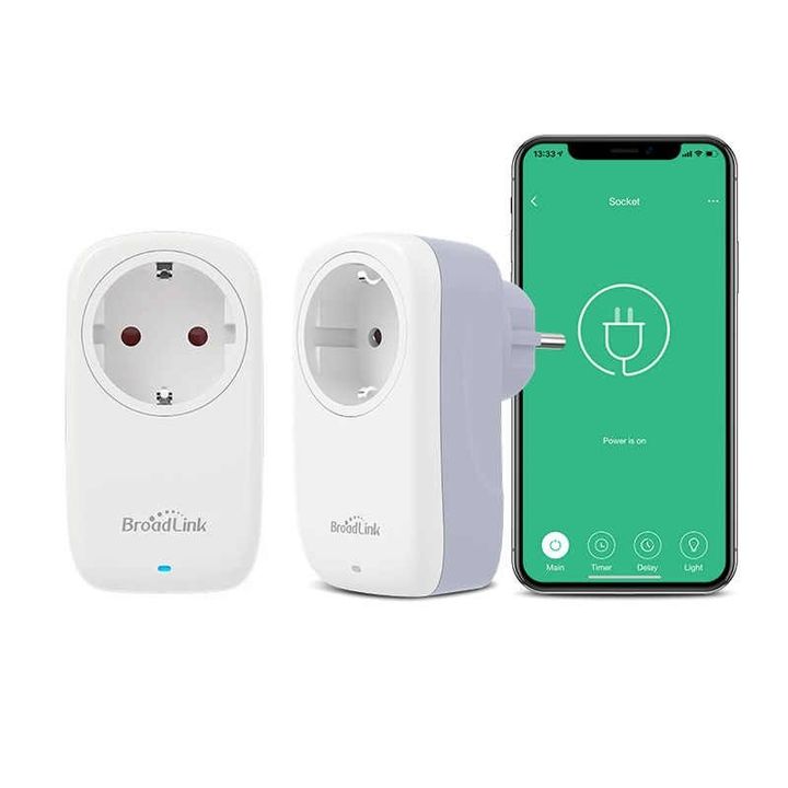 Ổ cắm wifi Broadlink SP4l hẹn giờ phiên bản EU dùng trong hệ thống điều khiển từ xa