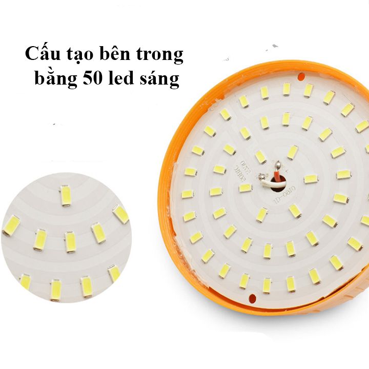 Bóng Đèn Buld Tích Điện 100w (Đui màu cam)