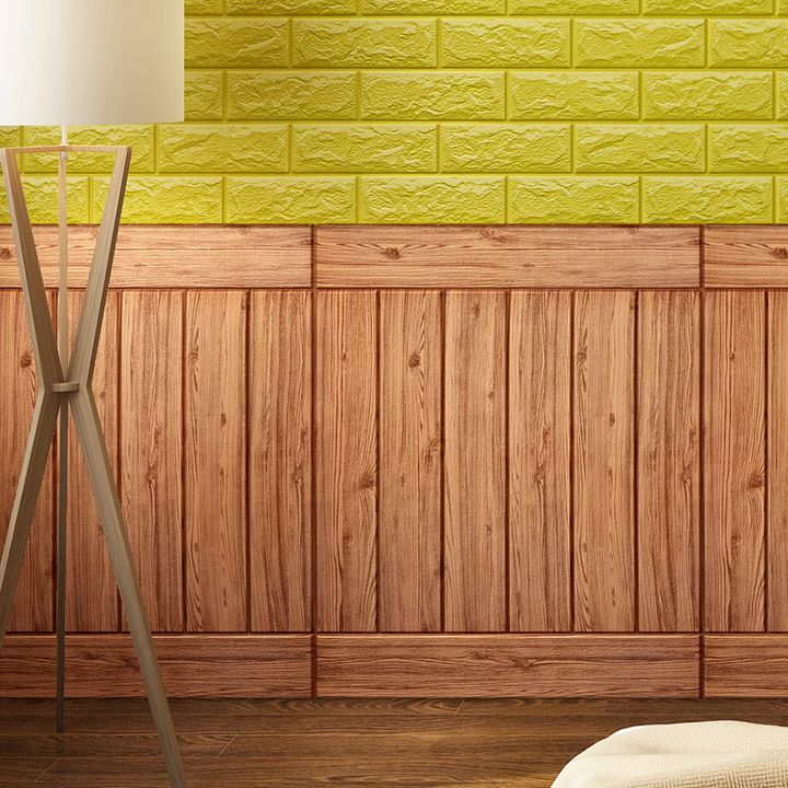 Giấy dán tường 3d hình gỗ 70x70cm