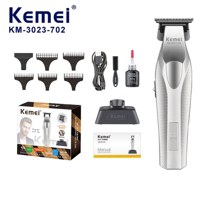 Tông đơ cắt tóc Kemei KM-3023-702 chuyên nghiệp, pin lâu