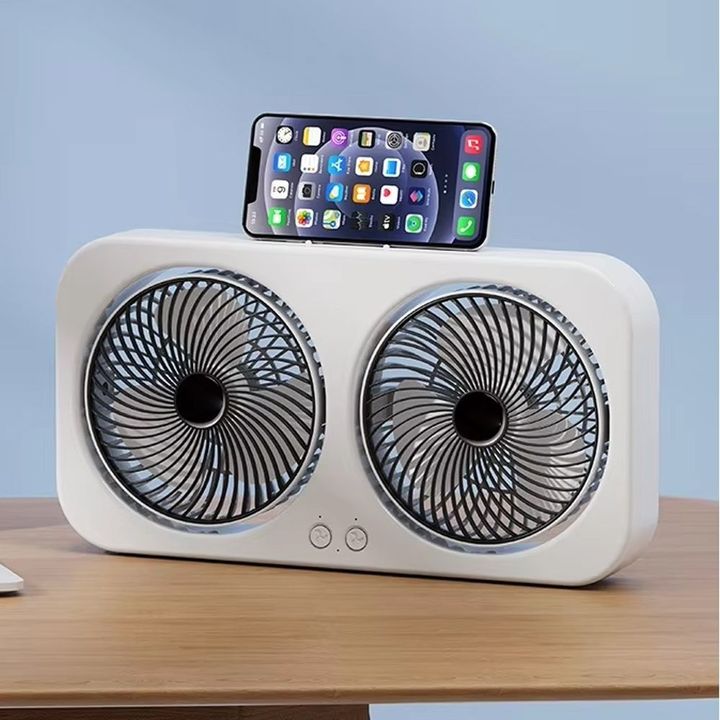 Quạt Sạc Điện 2 Động Cơ Siêu Khoẻ Có Quai Xách