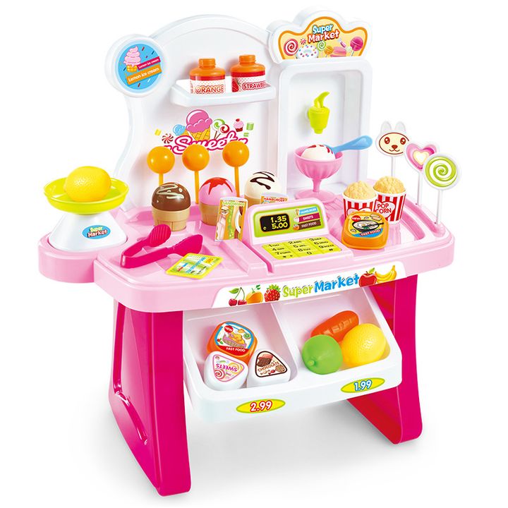 Bộ đồ chơi siêu thị mini 34 món cho bé Super Market