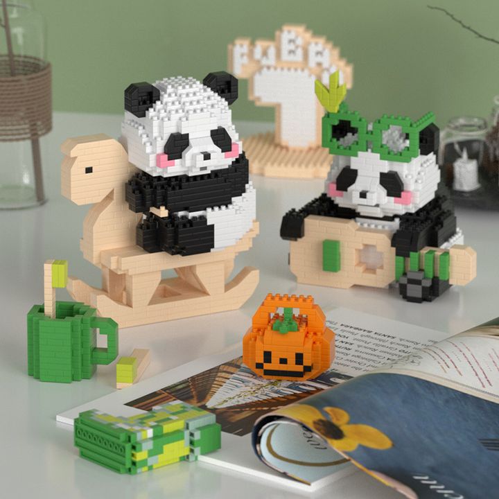 Lego hình gấu trúc lắp ráp hình nhân vật 3D