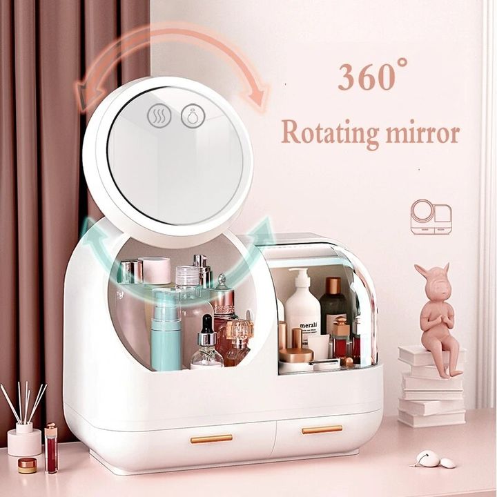 Tủ Đựng Mỹ Phẩm Kèm Gương, Kệ Mỹ Phẩm Có Đèn LED Cao Cấp