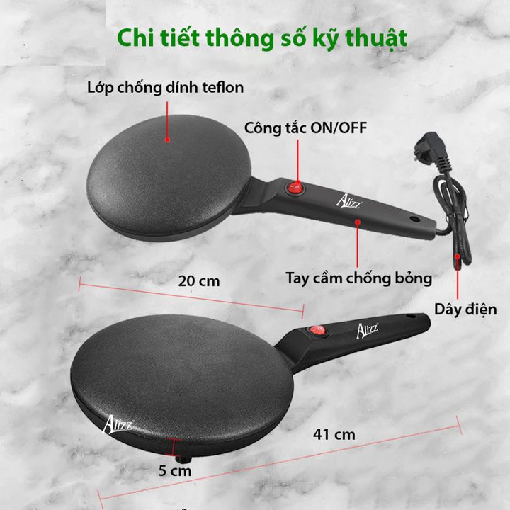 Máy Làm Bánh Crepe Bánh Cuốn Chống Dính AL-13610