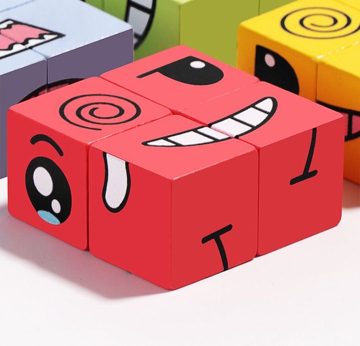 Bộ đồ chơi xếp rubik biểu cảm cho bé Rubik Thay Đổi Cảm Xúc Khuôn Mặt