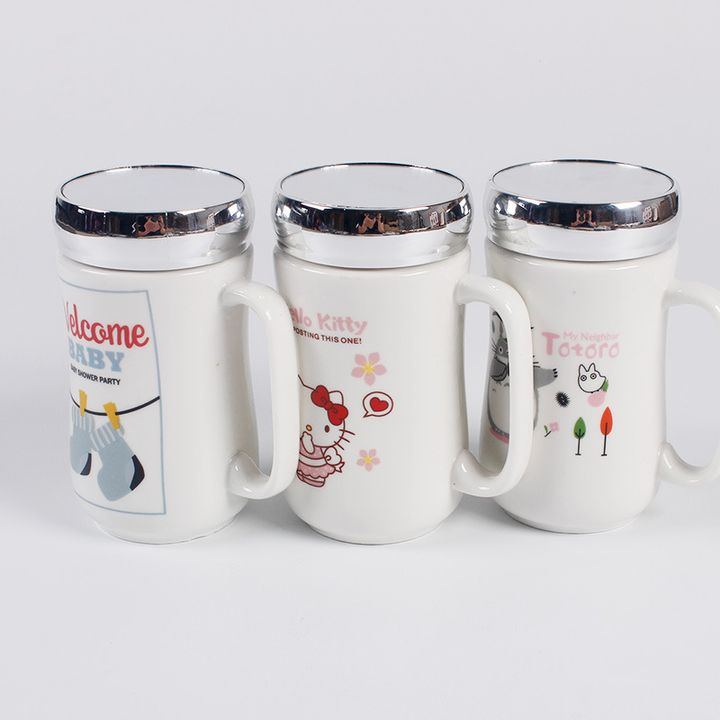 Ly gốm sứ có nắp 