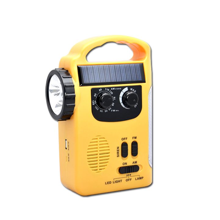 Radio đèn pin quay bằng tay năng lượng mặt trời -hhdfffjf