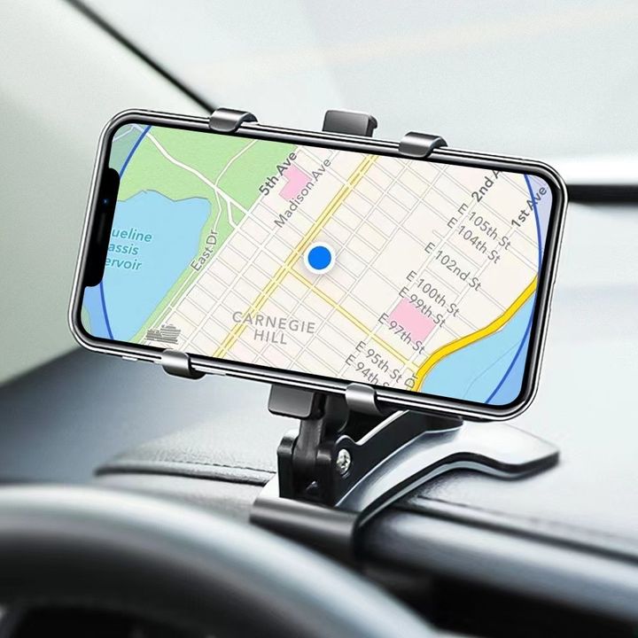 Giá đỡ điện thoại trên ô tô - kẹp điện thoại trên taplo xe hơi xoay 360 độ