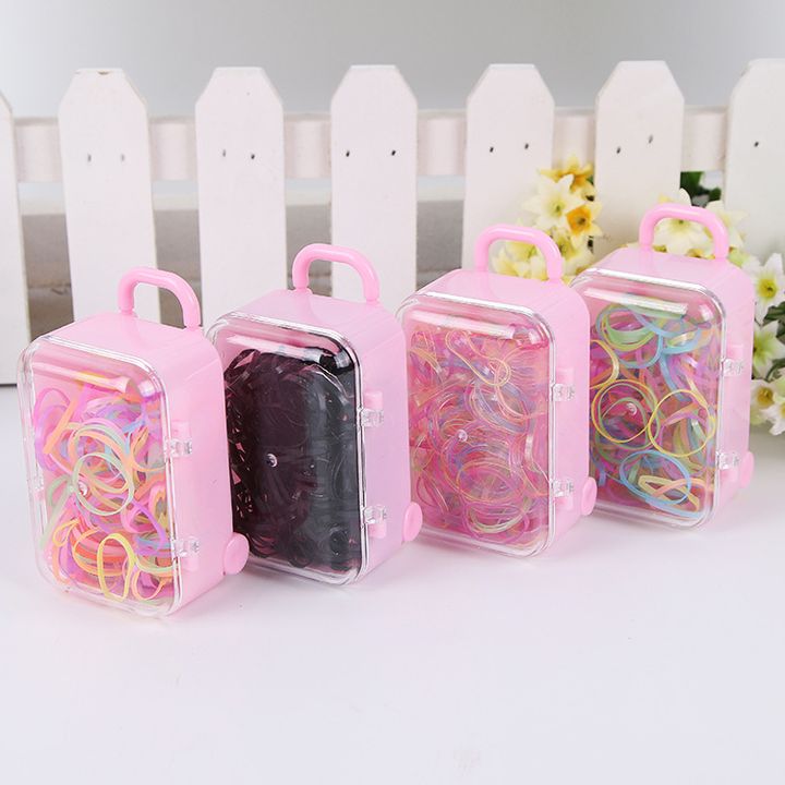 Dây cột tóc cho bé hộp hình vali 