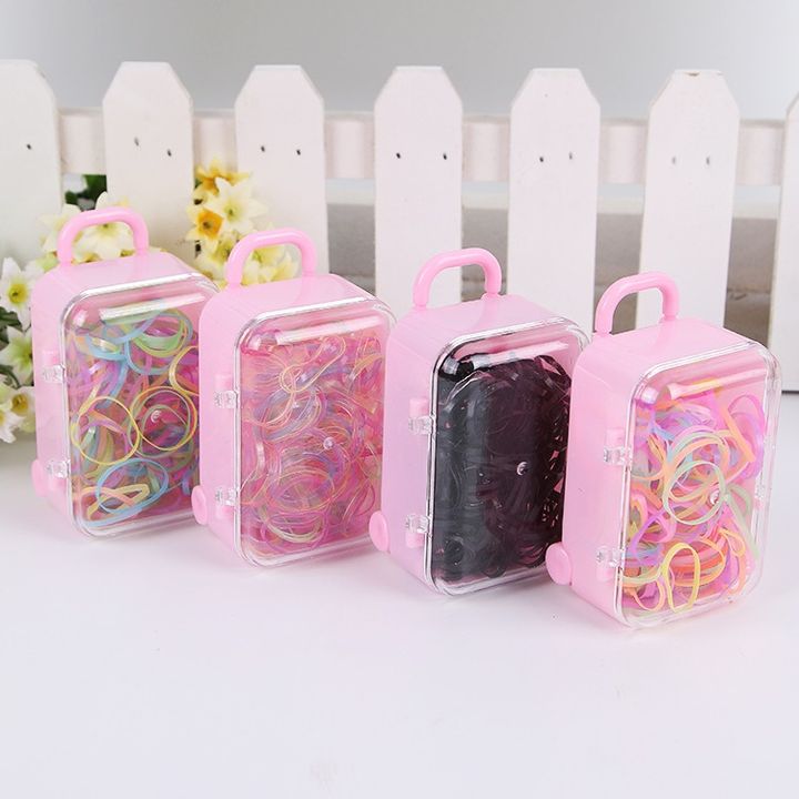 Dây cột tóc cho bé hộp hình vali 