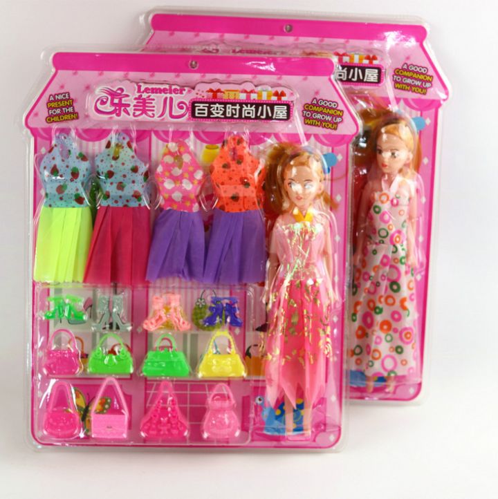 Bộ Đồ Chơi Búp Bê Barbie Kèm Phụ Kiện Dành Cho Bé
