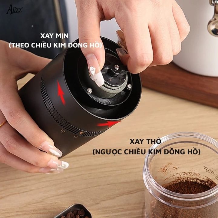 Máy xay hạt cà phê mini ALIZZ AL-14496 – nhỏ gọn