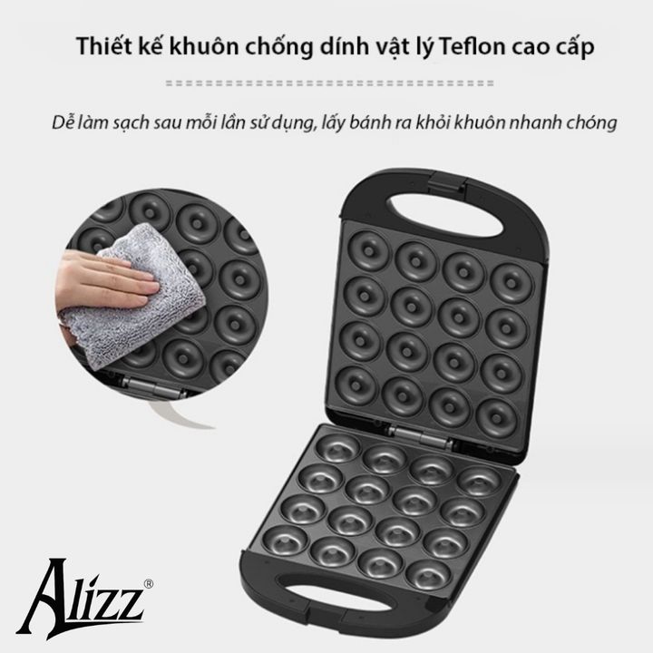 Máy Làm Bánh Donut Mini 16 Ngăn Alizz AL-13608